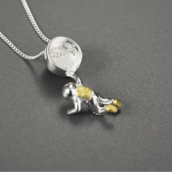 🎁 Artisan Handmade Space Odyssey 925 Silver Natural Lapis The Zaida Neck… - Picture 6 of 10